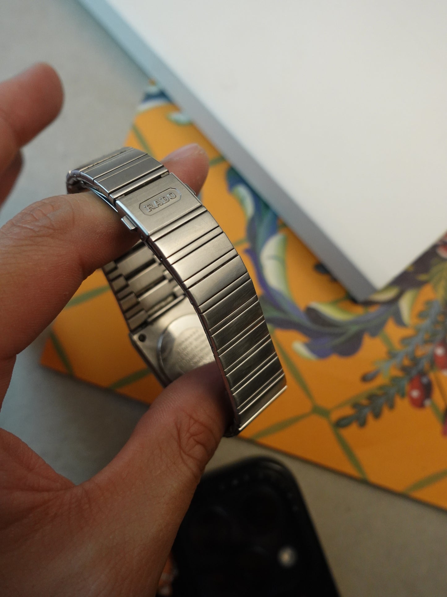 Rado Diastar with original steel bracelet with diamond markers . 129.0154.3