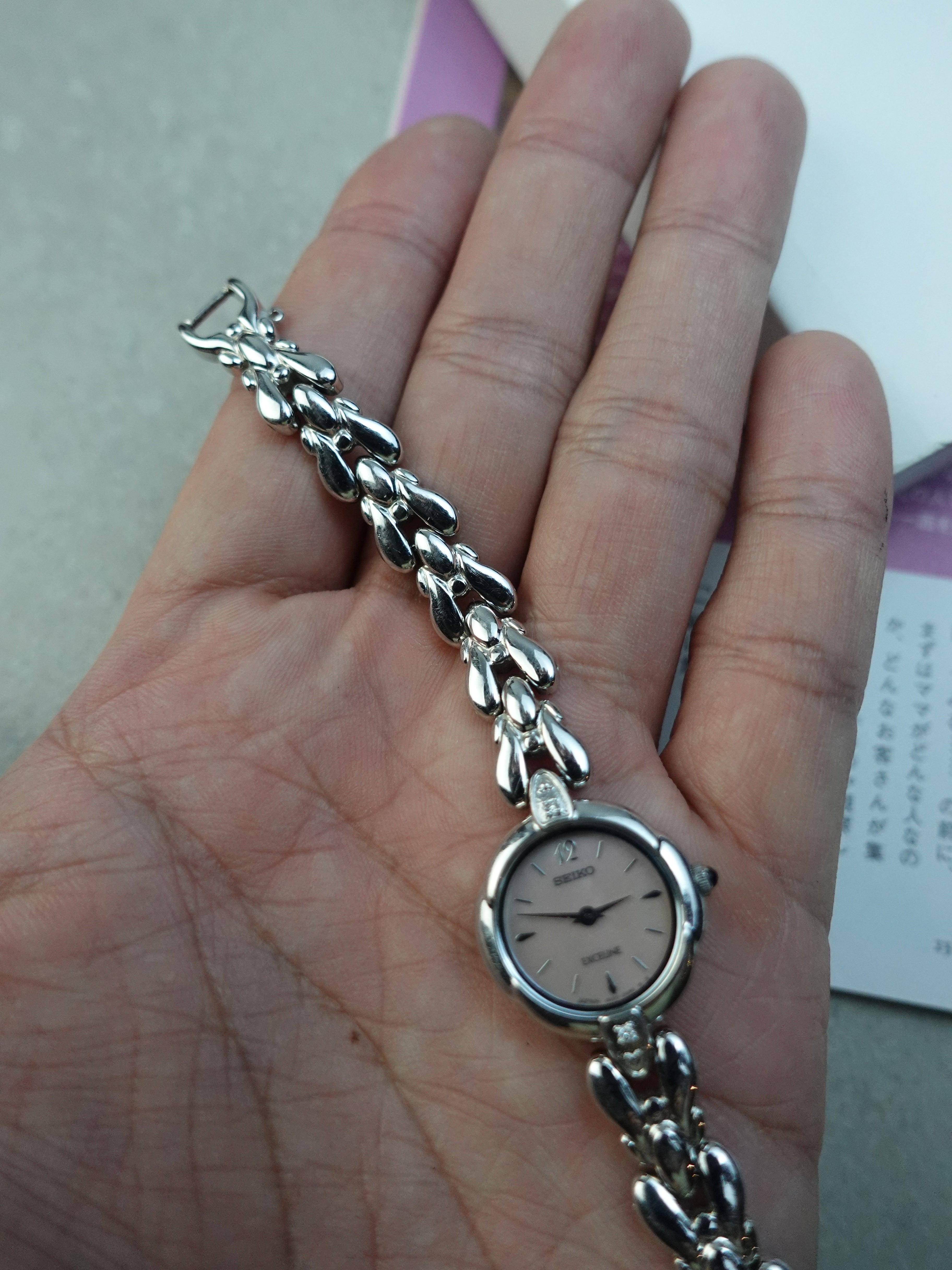 Seiko Exceline Bracelet Pink Mother of Pearl Dial 4N20-1060 – My