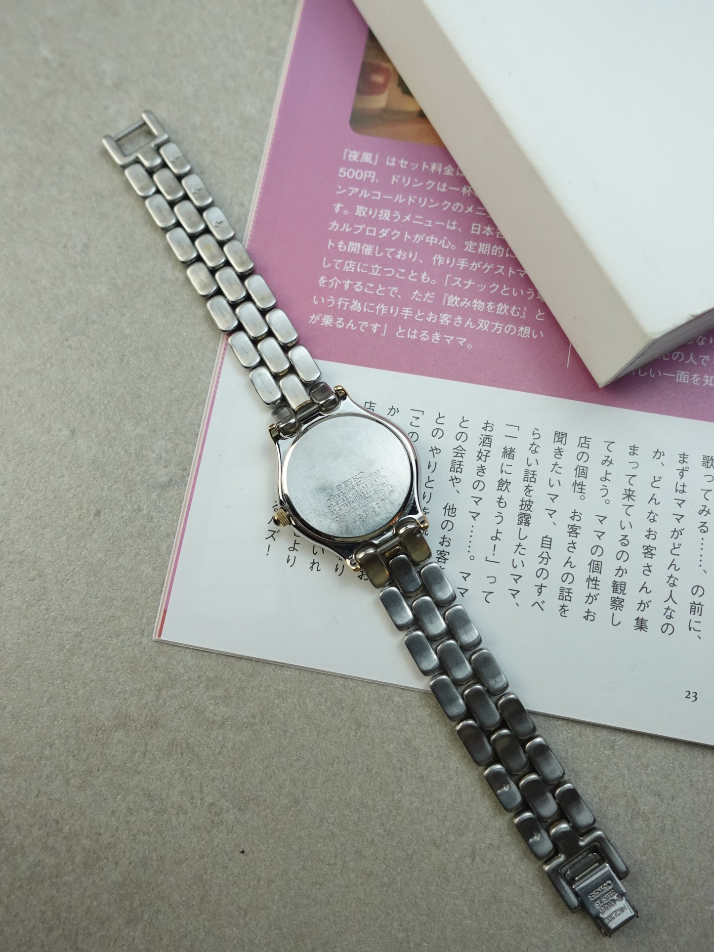 Ladies Seiko Exceline Bracelet blue Mother of Peal dial