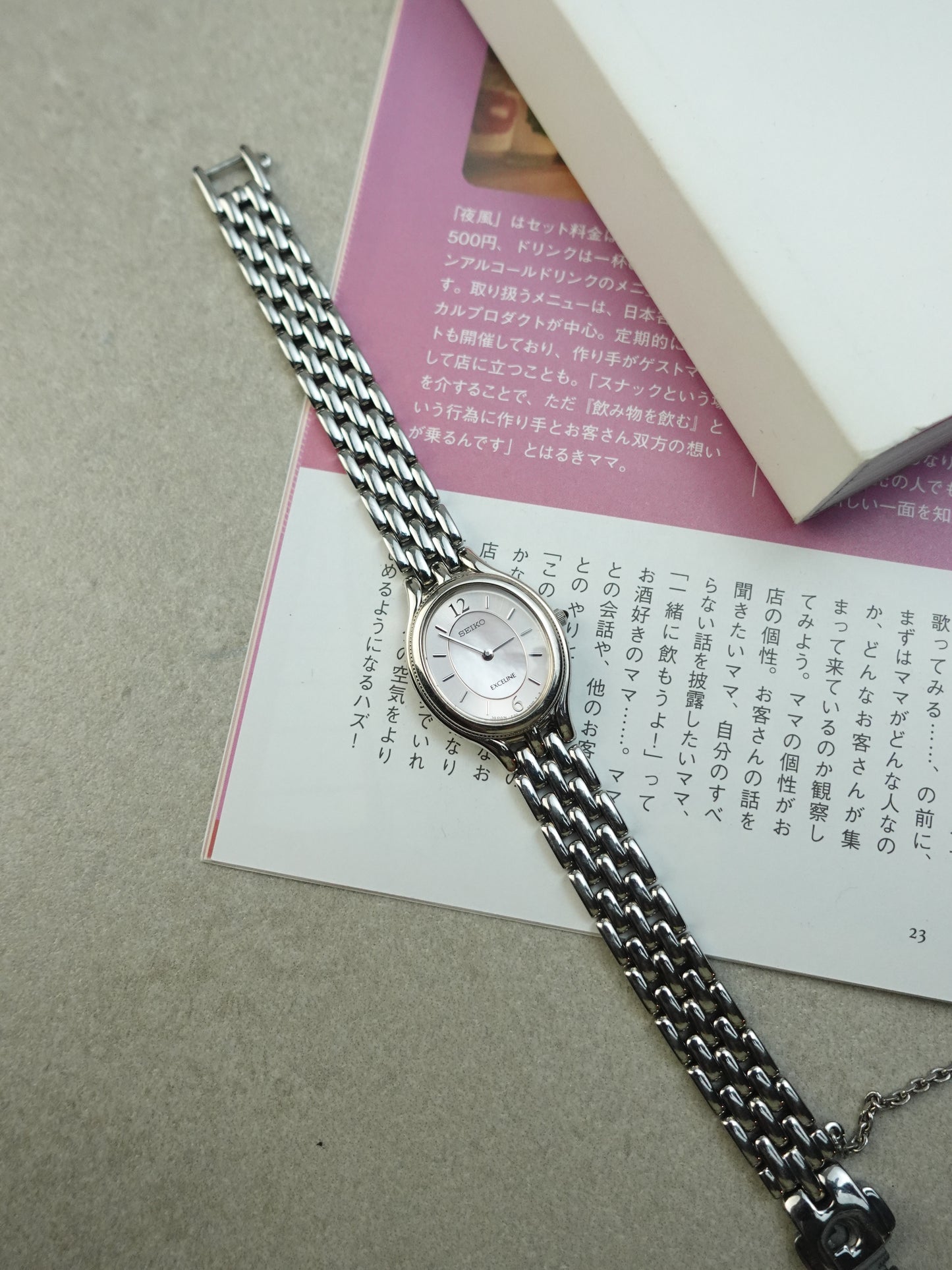 Seiko Exceline Bracelet with Pink Mother of pearl dial