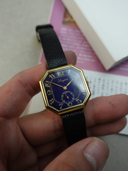 Longines Octo Blue Guilloche Dial with Fix lugs manual winding