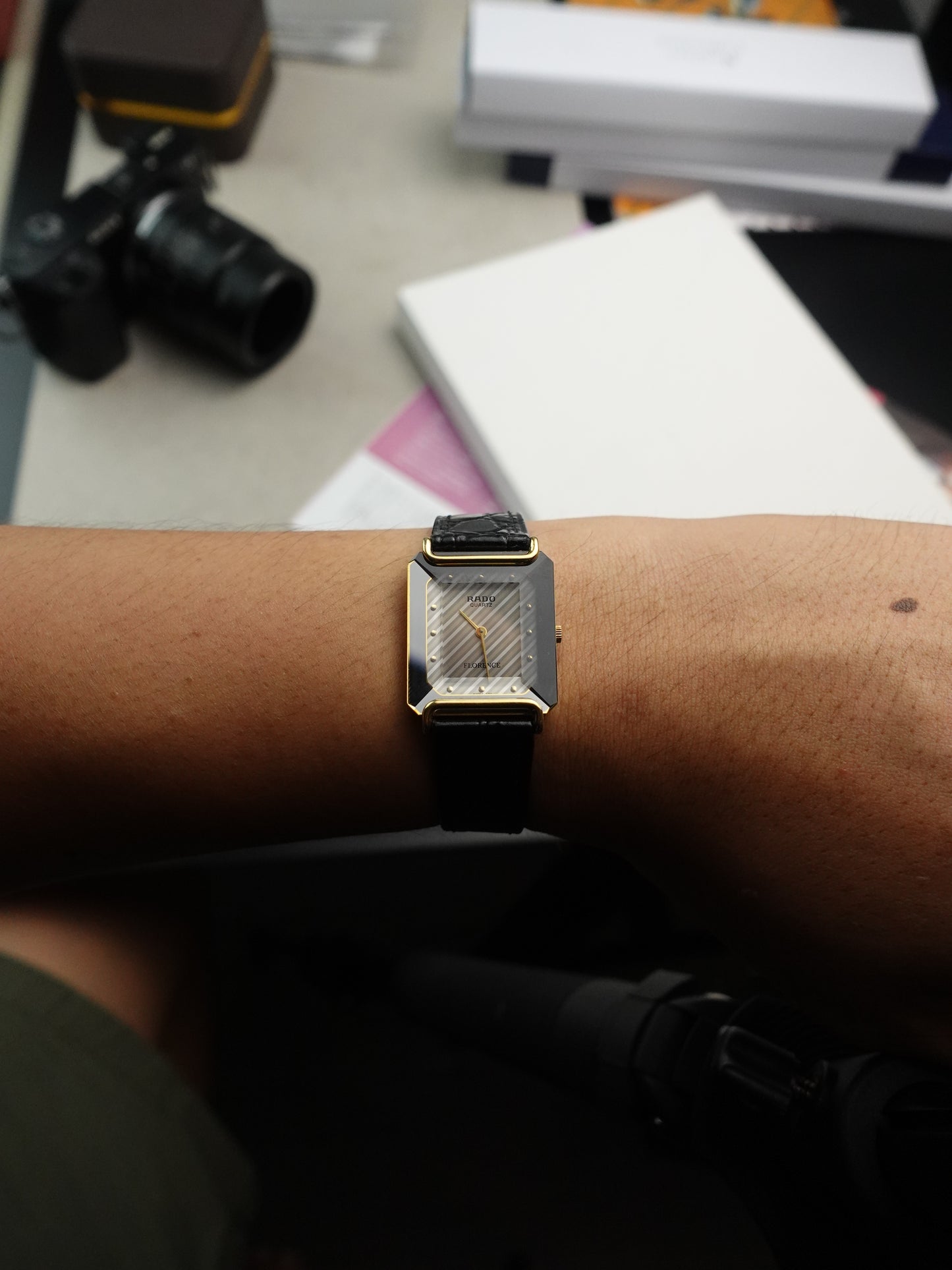 Rado Tank Florence with Faceted Glass and stripe dial