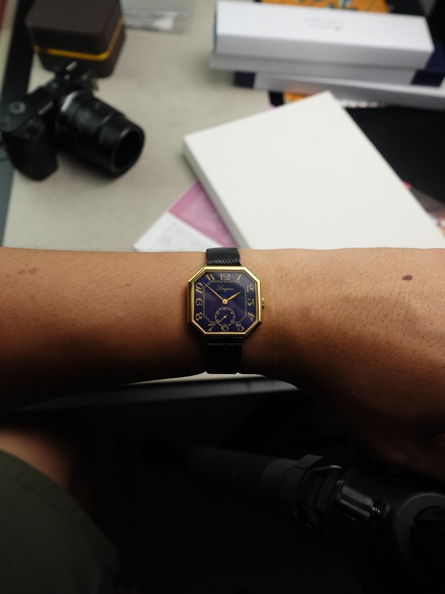 Longines Octo Blue Guilloche Dial with Fix lugs manual winding