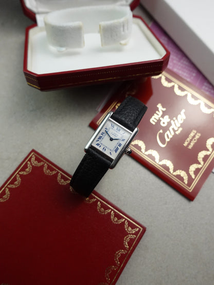 Must de Cartier Tank in silver SM Quartz
