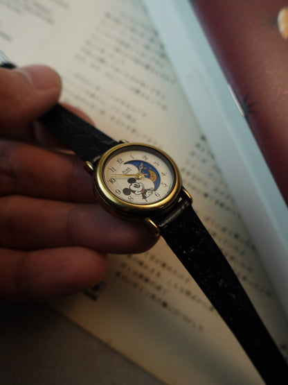 Seiko Alba Moon Phase Mickey Mouse quartz