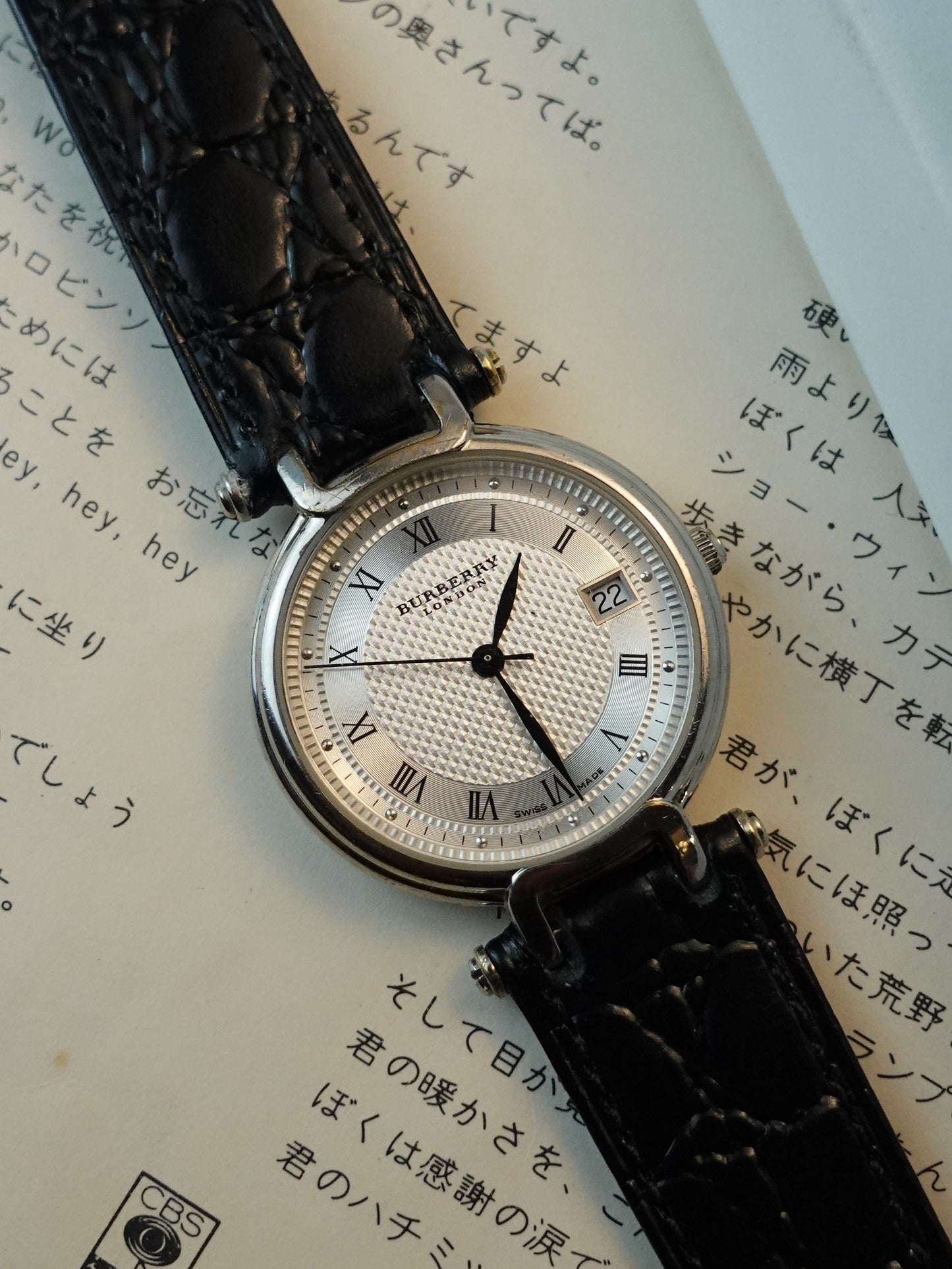 Men's Burberry Classic Guilloche T-lugs Silver swiss made variation