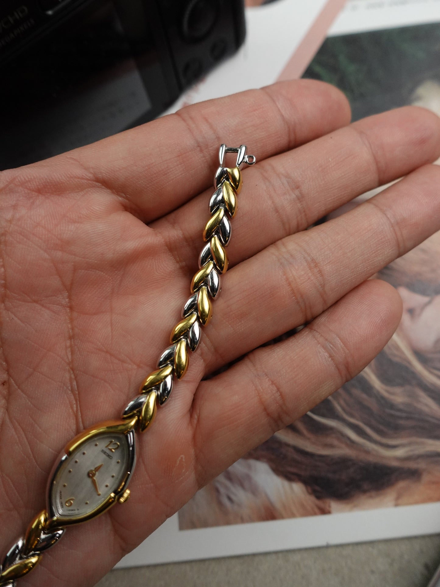 Seiko Bracelet with mother of pearl dial