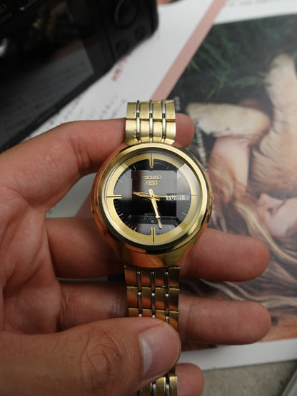 Seiko 5 Automatic Helmut Case with Faceted Glass