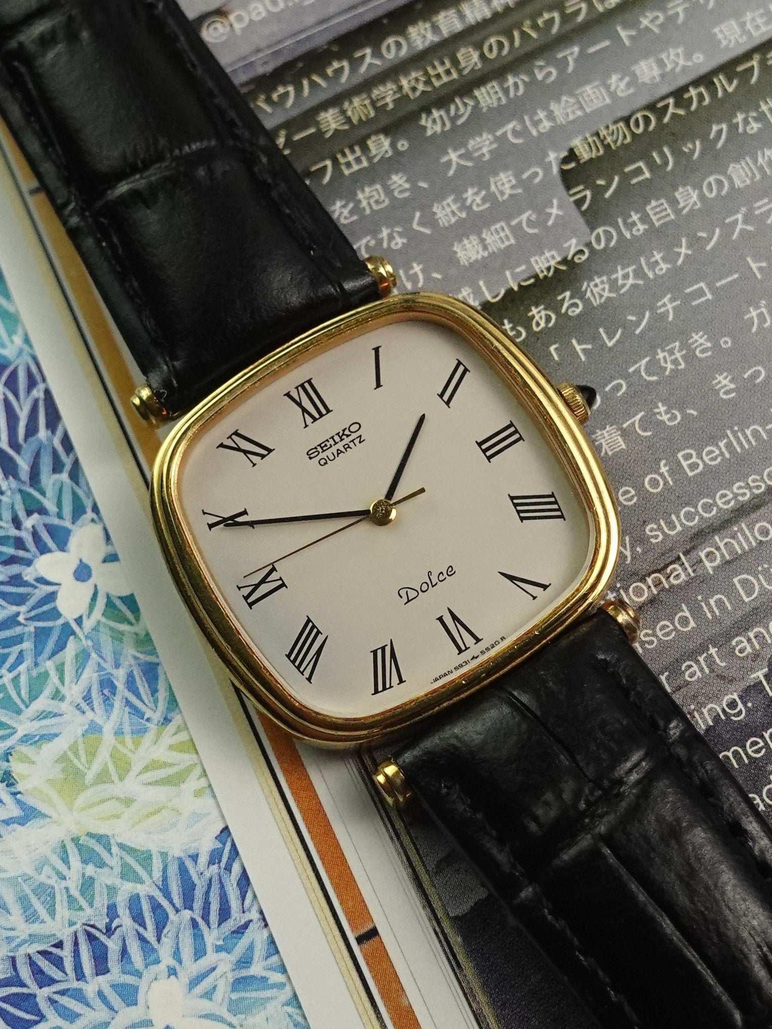 80s Seiko Dolce T-lug Cushion Case with Roman Numerals – My First