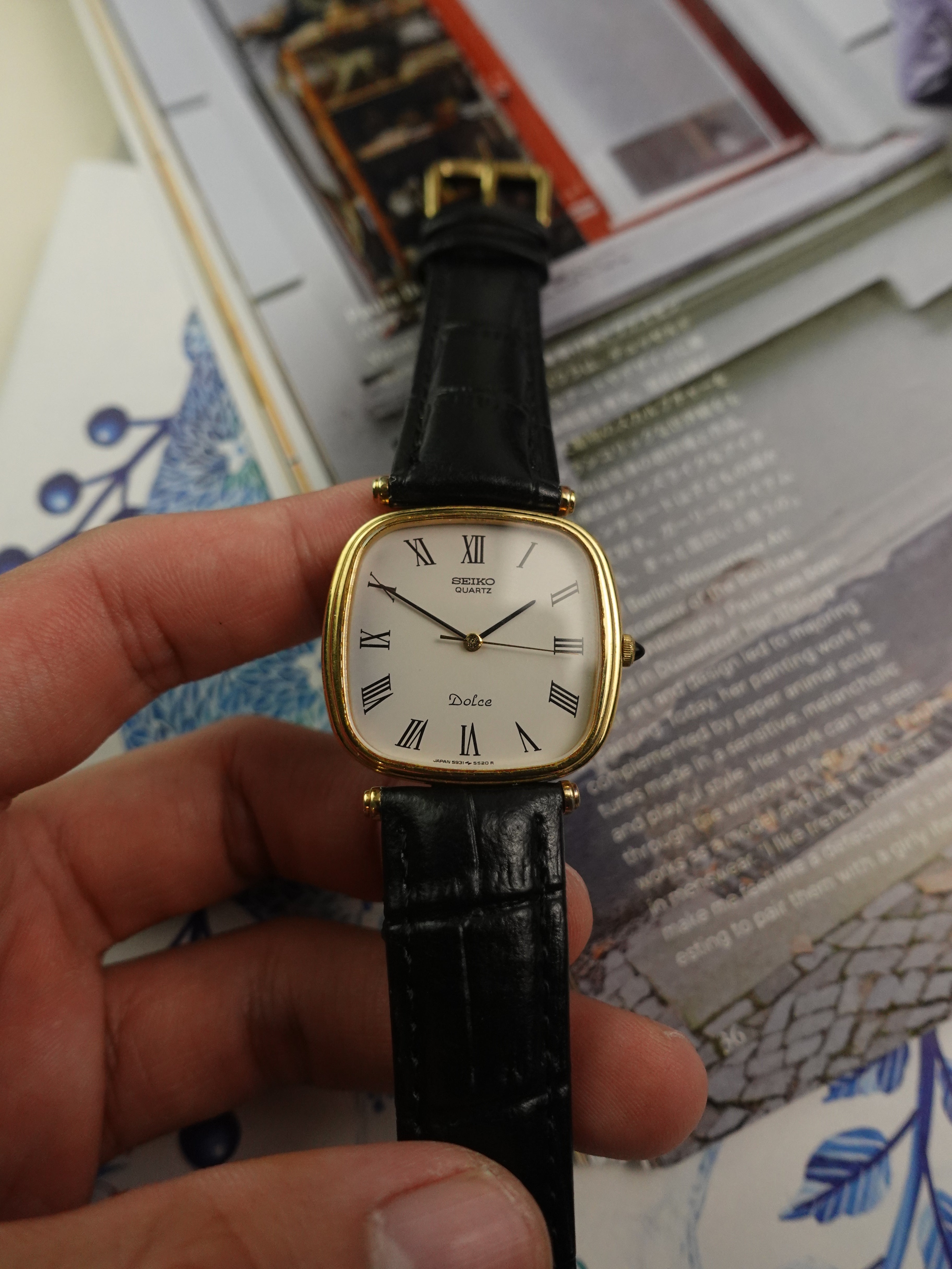 80s Seiko Dolce T-lug Cushion Case with Roman Numerals – My First