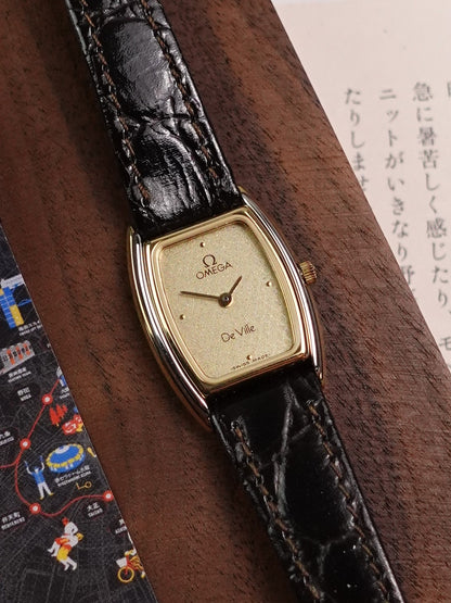 Ladies Omega "tonneau" Quartz with Art Deco Dial
