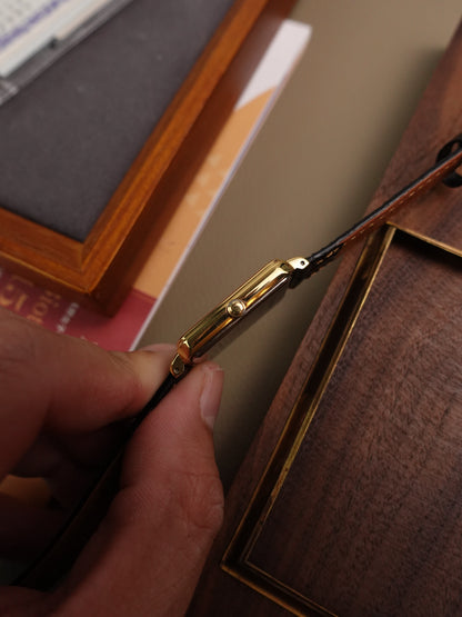 Seiko Spirit Tank Roman Numeral with Commemorative caseback 5E21-5B50