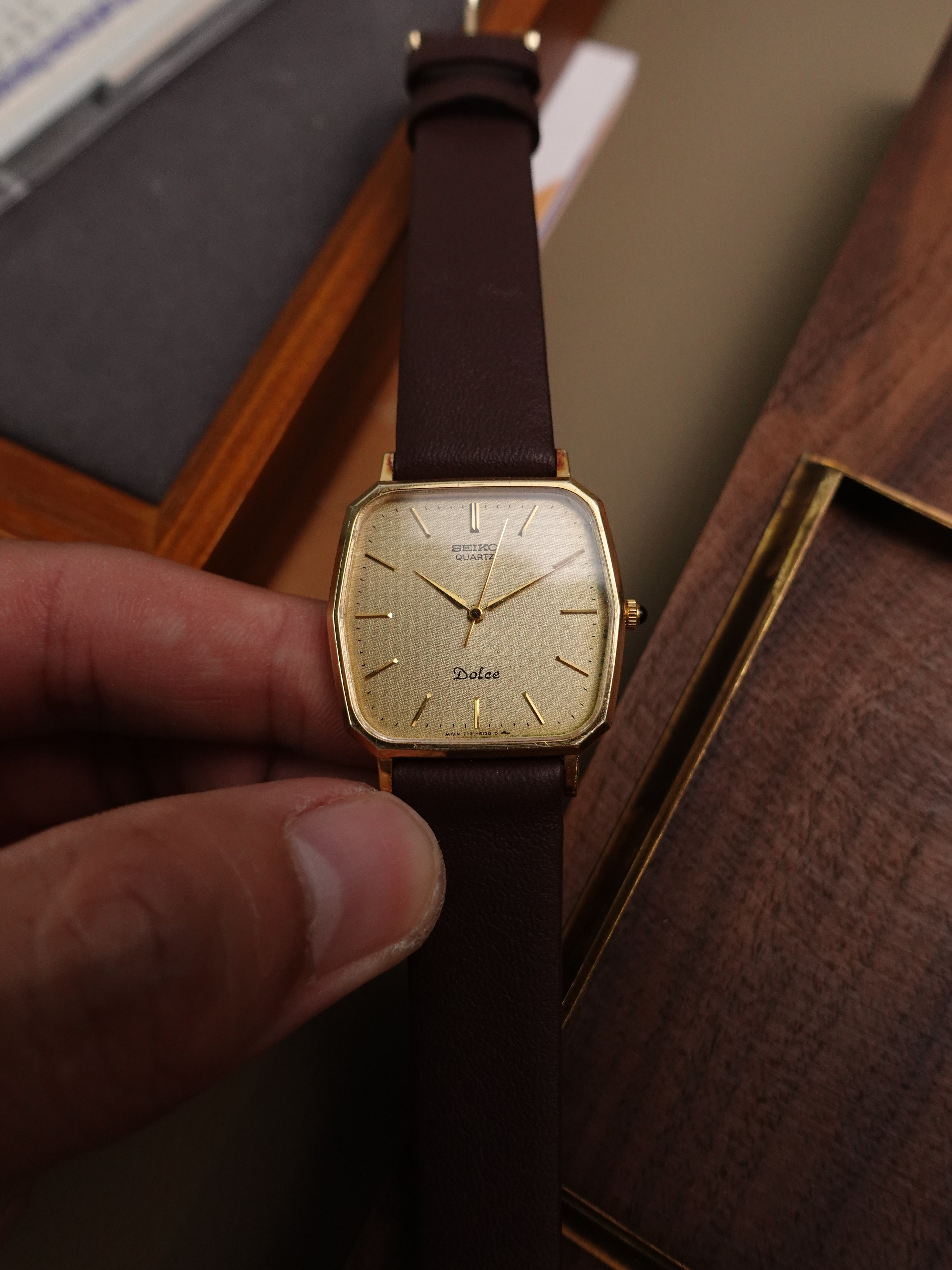 Seiko Dolce Hexa with Tapestry dial 7731-5120 – My First Vintage
