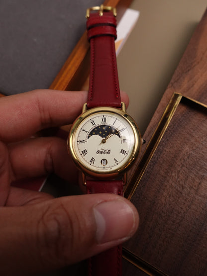 Seiko Alba Moonphase "Coca-Cola" Stamped  VX-38-6060