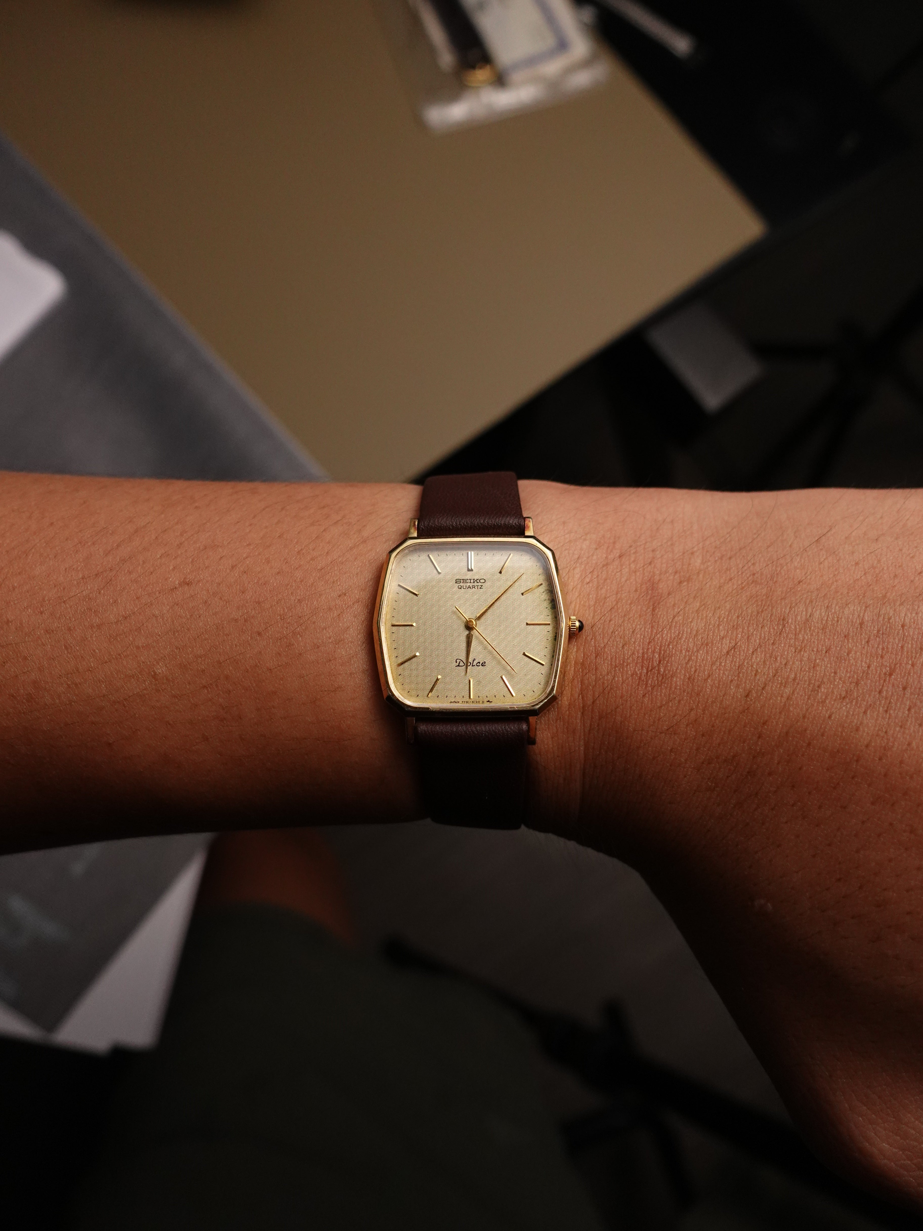 M321/6E○SEIKO 腕時計 Dolce クォーツ メンズ スクエア型 7731-5120 