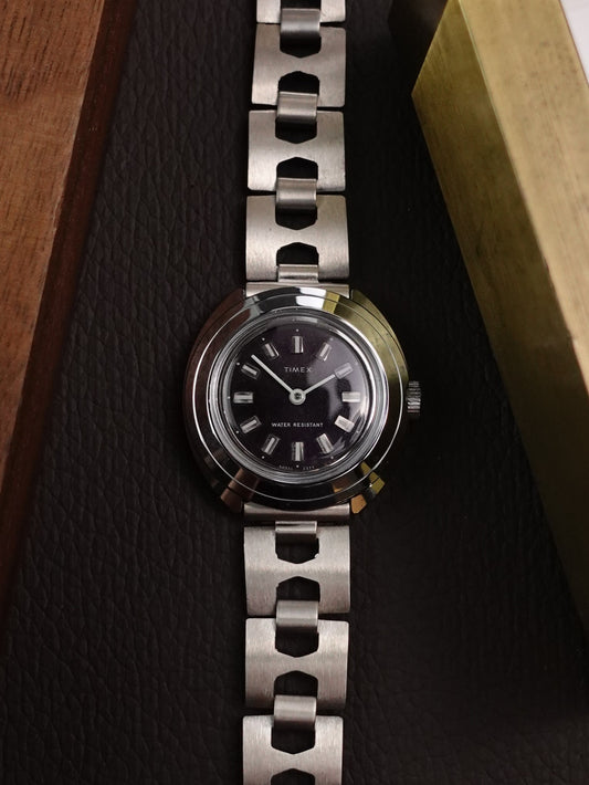 1960s Ladiex Timex aubergine Purple Manual winding New Old stock.