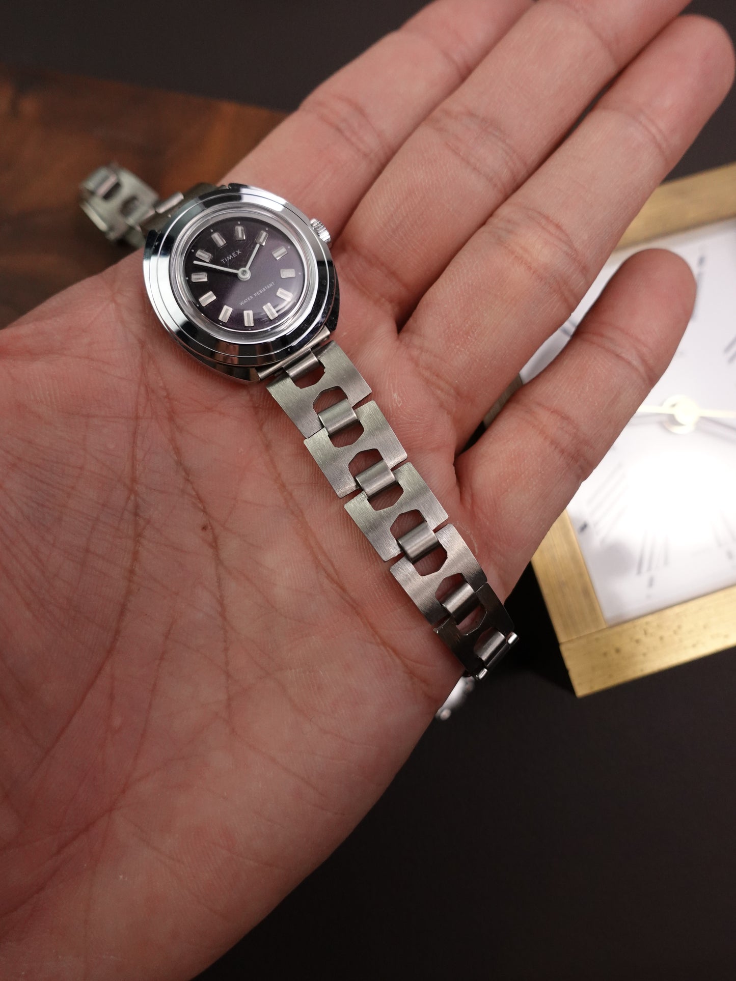 1960s Ladiex Timex aubergine Purple Manual winding New Old stock.