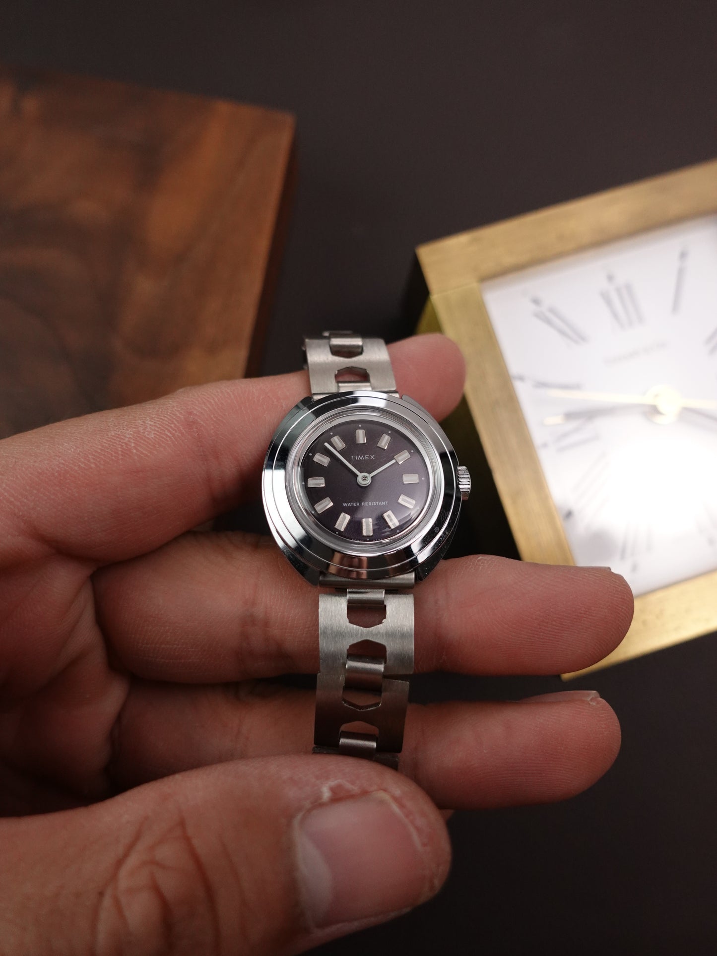 1960s Ladiex Timex aubergine Purple Manual winding New Old stock.