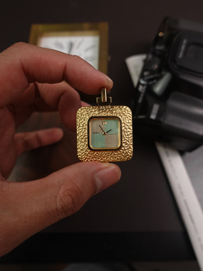 Seiko Hammered Case Art Deco Dial Manual winding Pendant  21-1100S