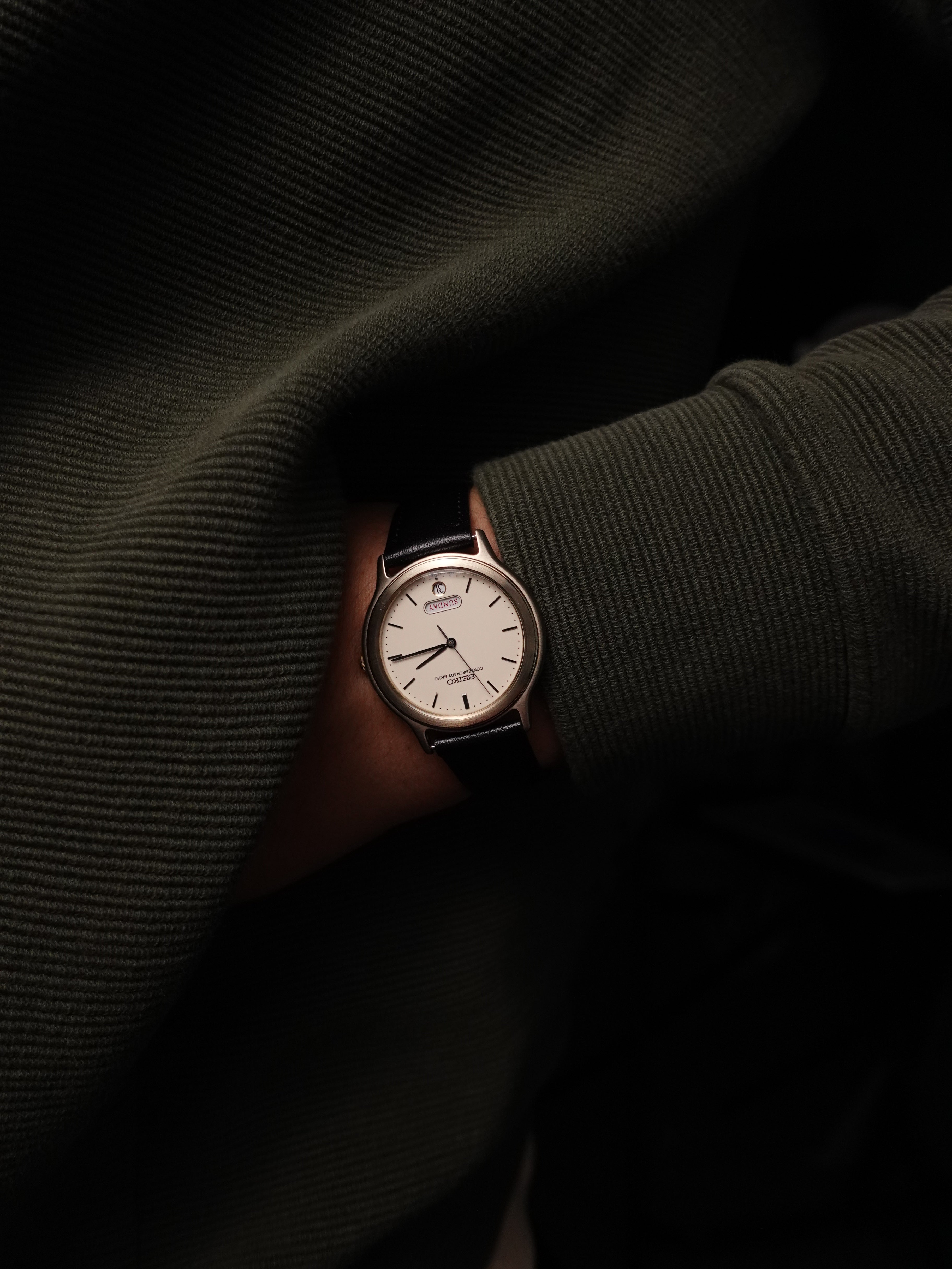 Seiko Contemporary Basic Day Date 5H23 - 6000 (champagne case