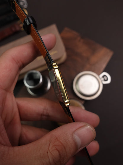 Seiko Quartz Art-Deco Case and Sector Dial 9021-5270 Circa. 1984