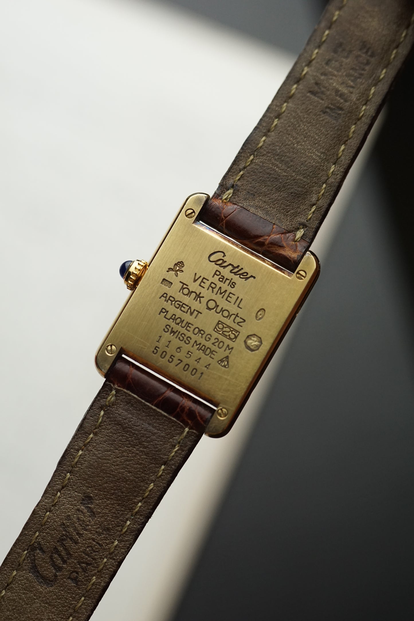 Must de Cartier Tank Small Vermeil 925 case