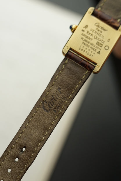 Must de Cartier Tank Small Vermeil 925 case
