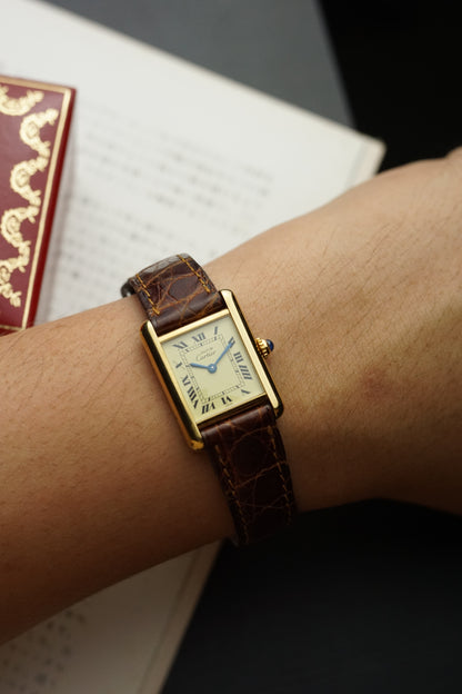 Must de Cartier Tank Small Vermeil 925 case