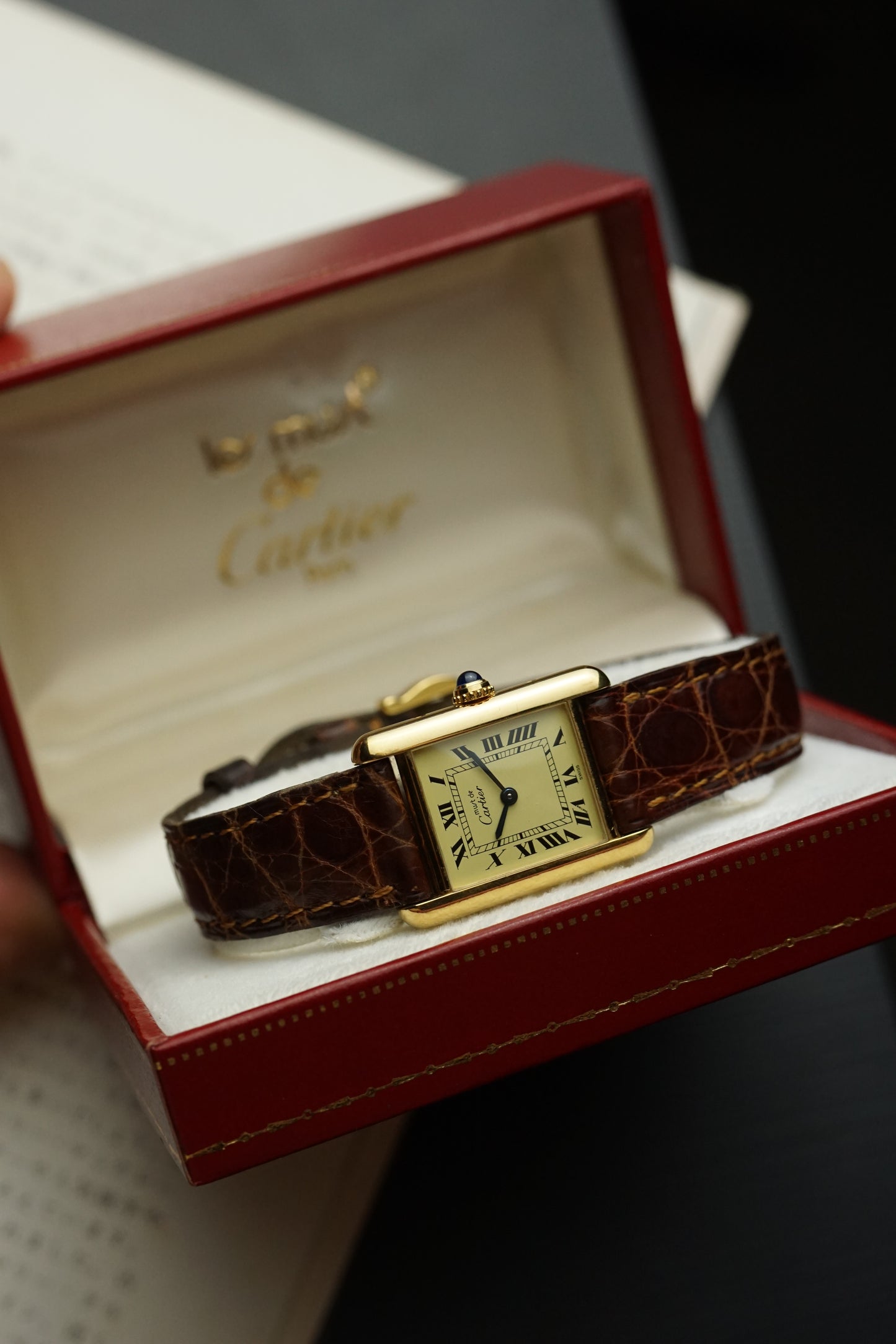 Must de Cartier Tank Small Vermeil 925 case