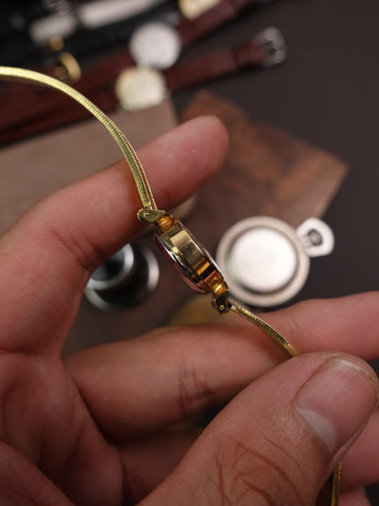 Omega De ville with faceted Glass dome Cal.485 cocktail ladies watch