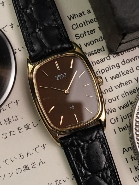 Seiko Quartz Ember Chocolate Brush dial Unisex 4720-5100 Circa 1978