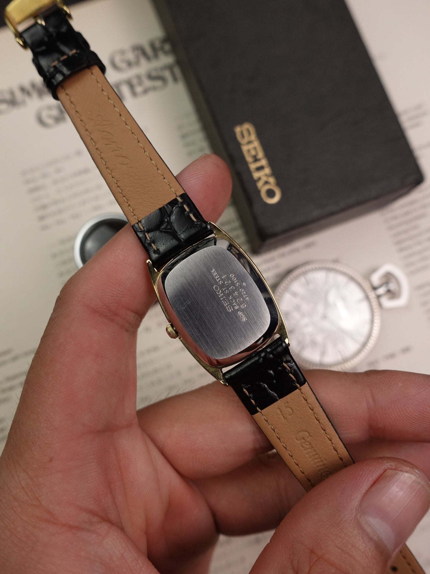 Seiko Quartz Ember Chocolate Brush dial Unisex 4720-5100 Circa 1978