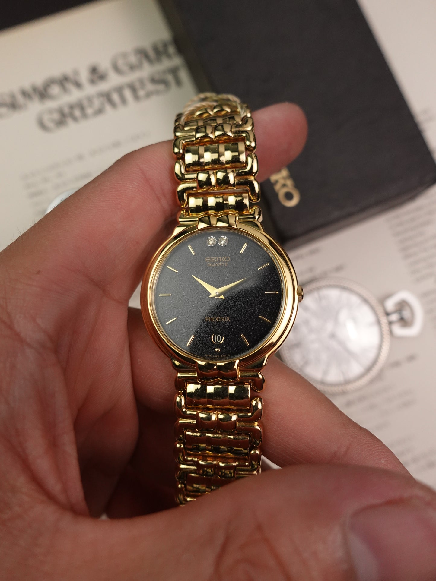 Seiko Phoenix Satin Dial on Multi-link Bracelet (NOS condition) 7N29-6A80 Circa 1991