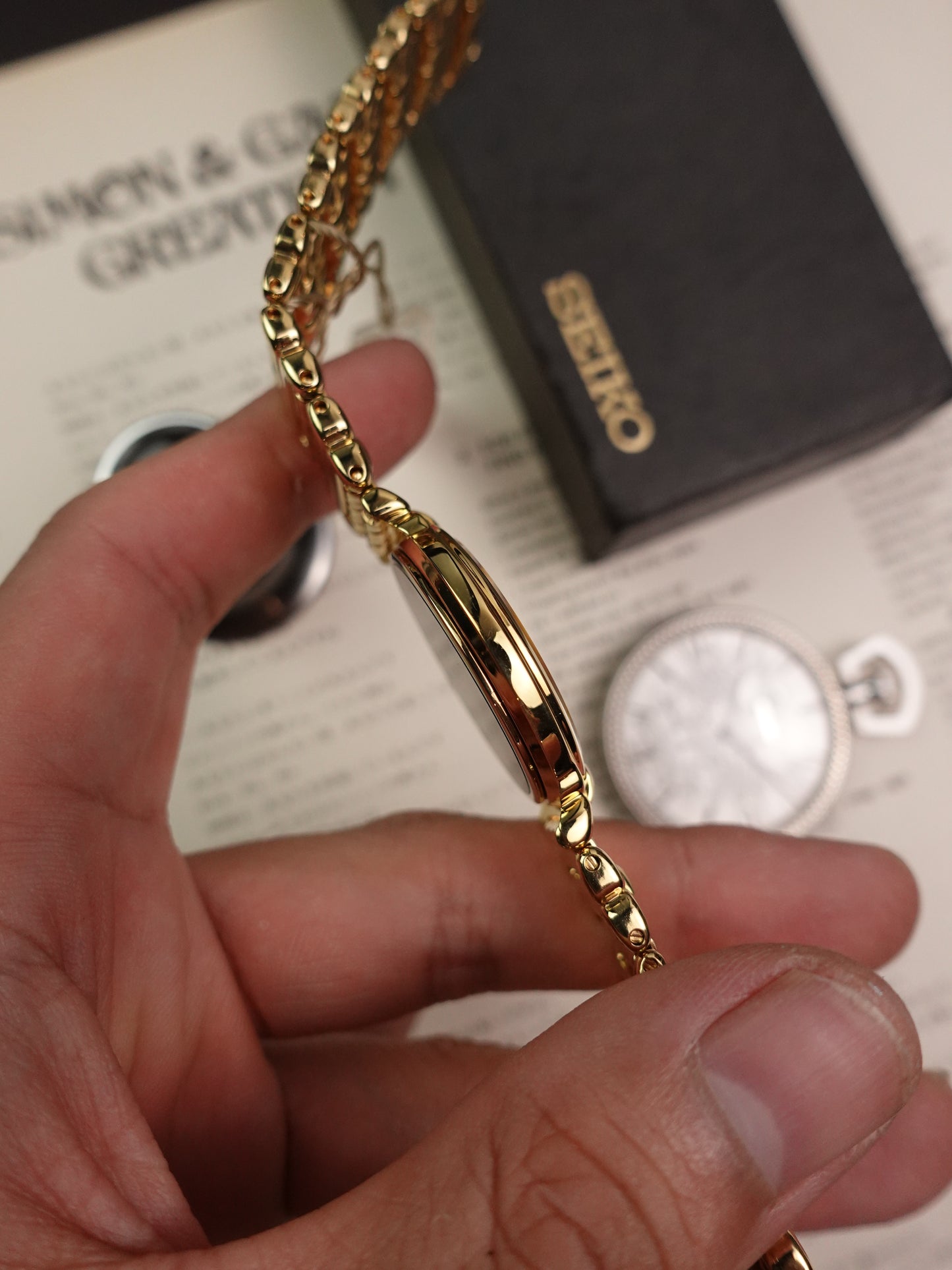 Seiko Phoenix Satin Dial on Multi-link Bracelet (NOS condition) 7N29-6A80 Circa 1991