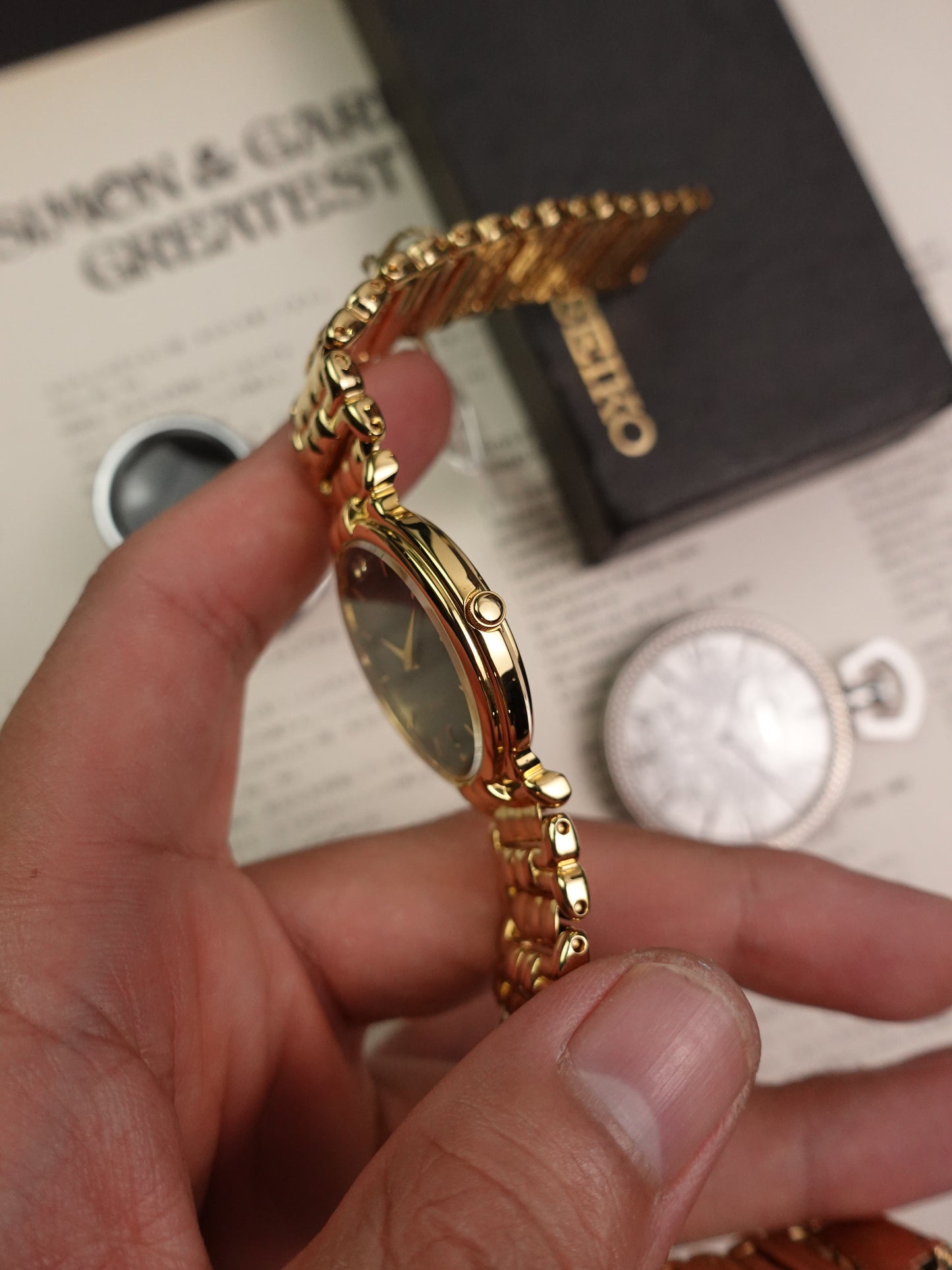 Seiko Phoenix Satin Dial on Multi-link Bracelet (NOS condition) 7N29-6A80 Circa 1991