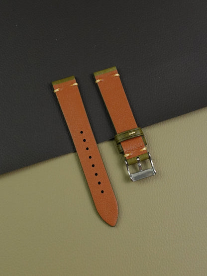 Buttero Leather Strap in Matcha Green