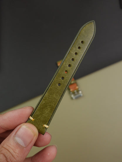 Buttero Leather Strap in Matcha Green