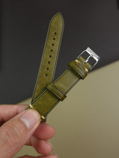 Buttero Leather Strap in Matcha Green