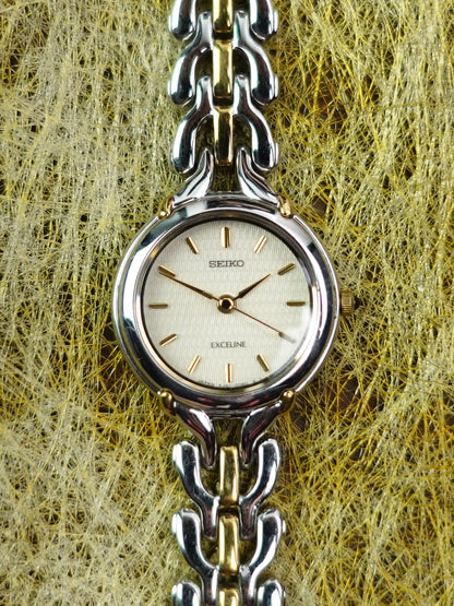 Seiko Exceline Tapestry Dial with 2 tone multi link 4J41-0050 Circa 1999
