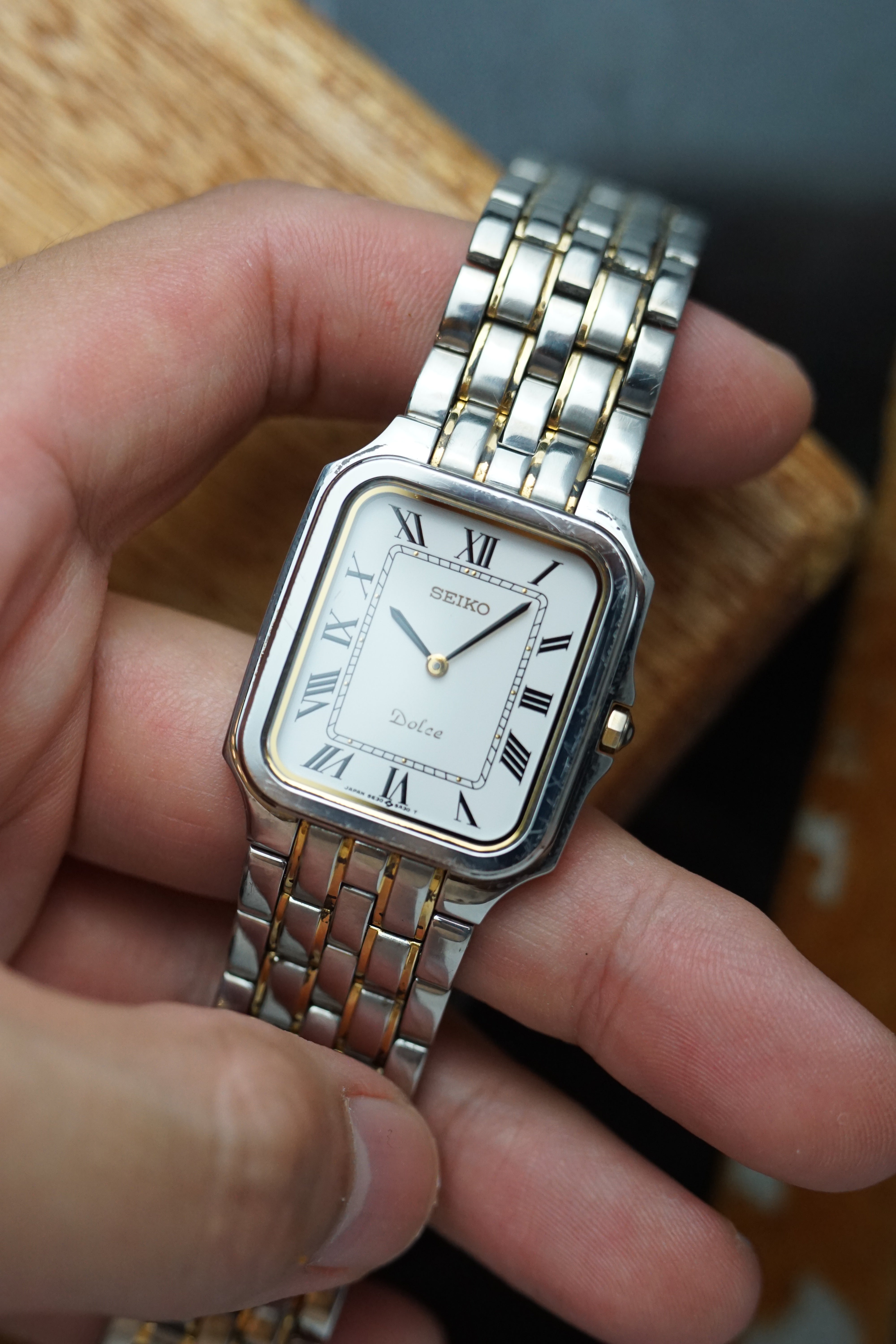 80s Vintage Seiko Dolce 腕時計 市松模様文字盤 【公式通販】