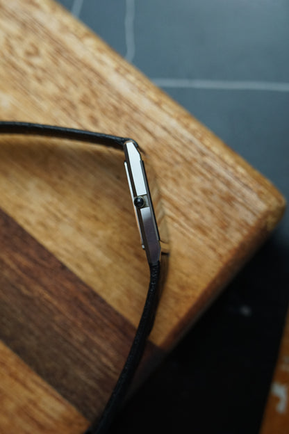 Seiko Dolce Scratch resistent case with rare black dial variation