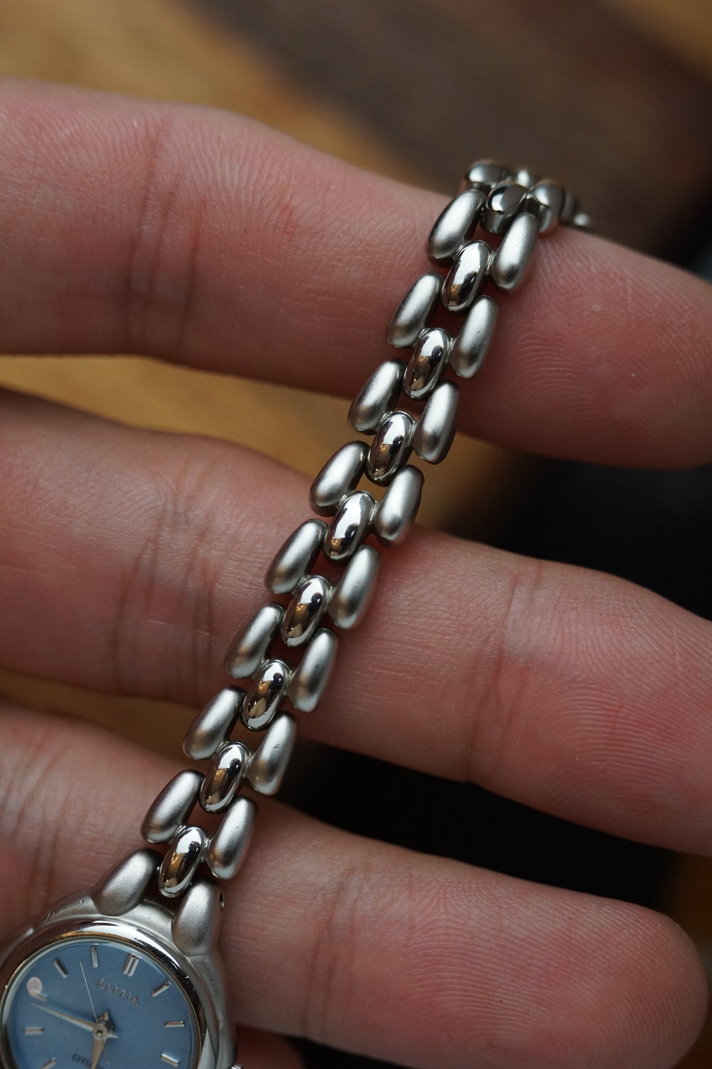 Citizen Cletia steel bracelet on skyblue dial