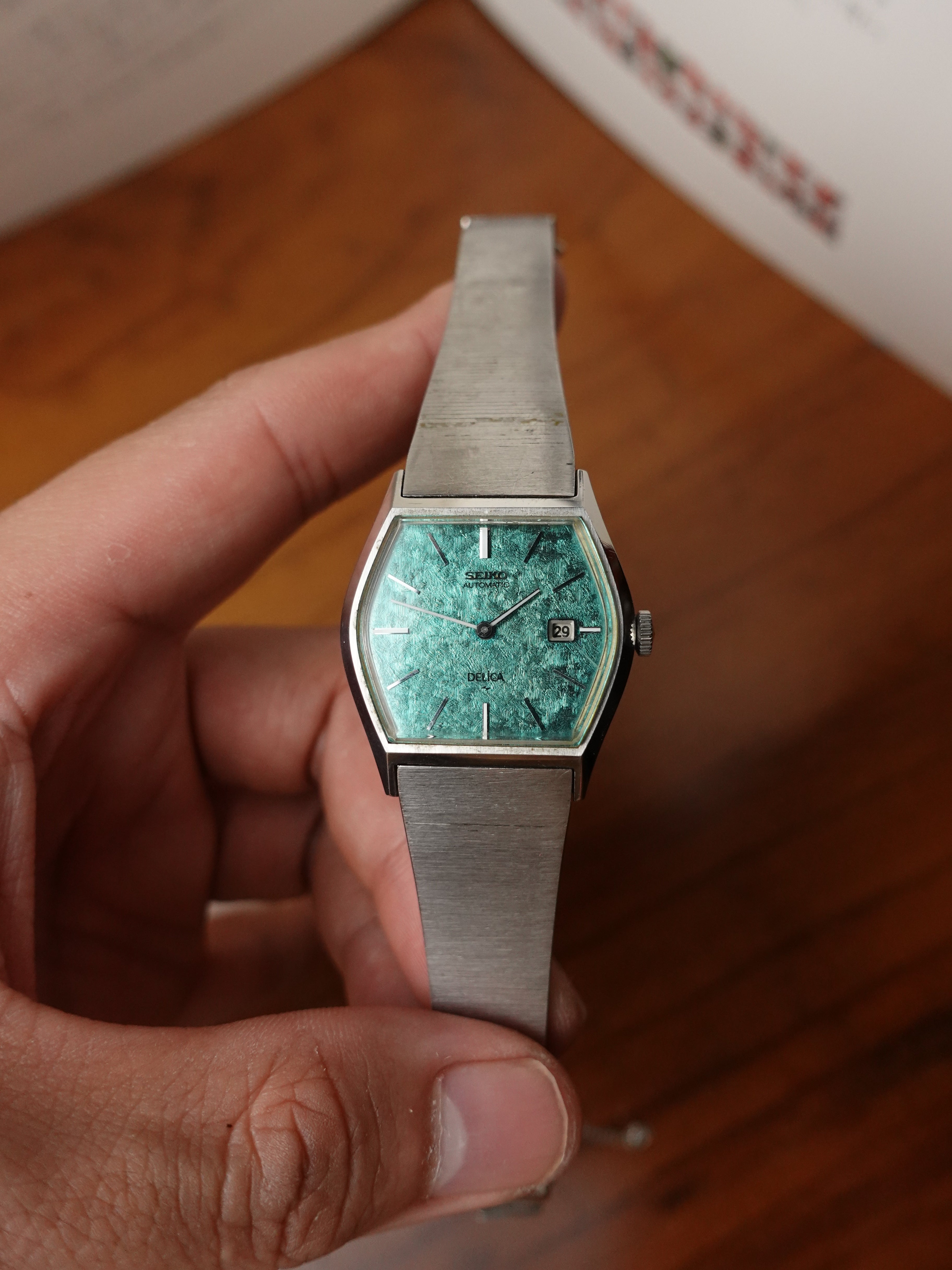 Seiko Delica Textured Emarald Green Manual winding 2415-7040 – My