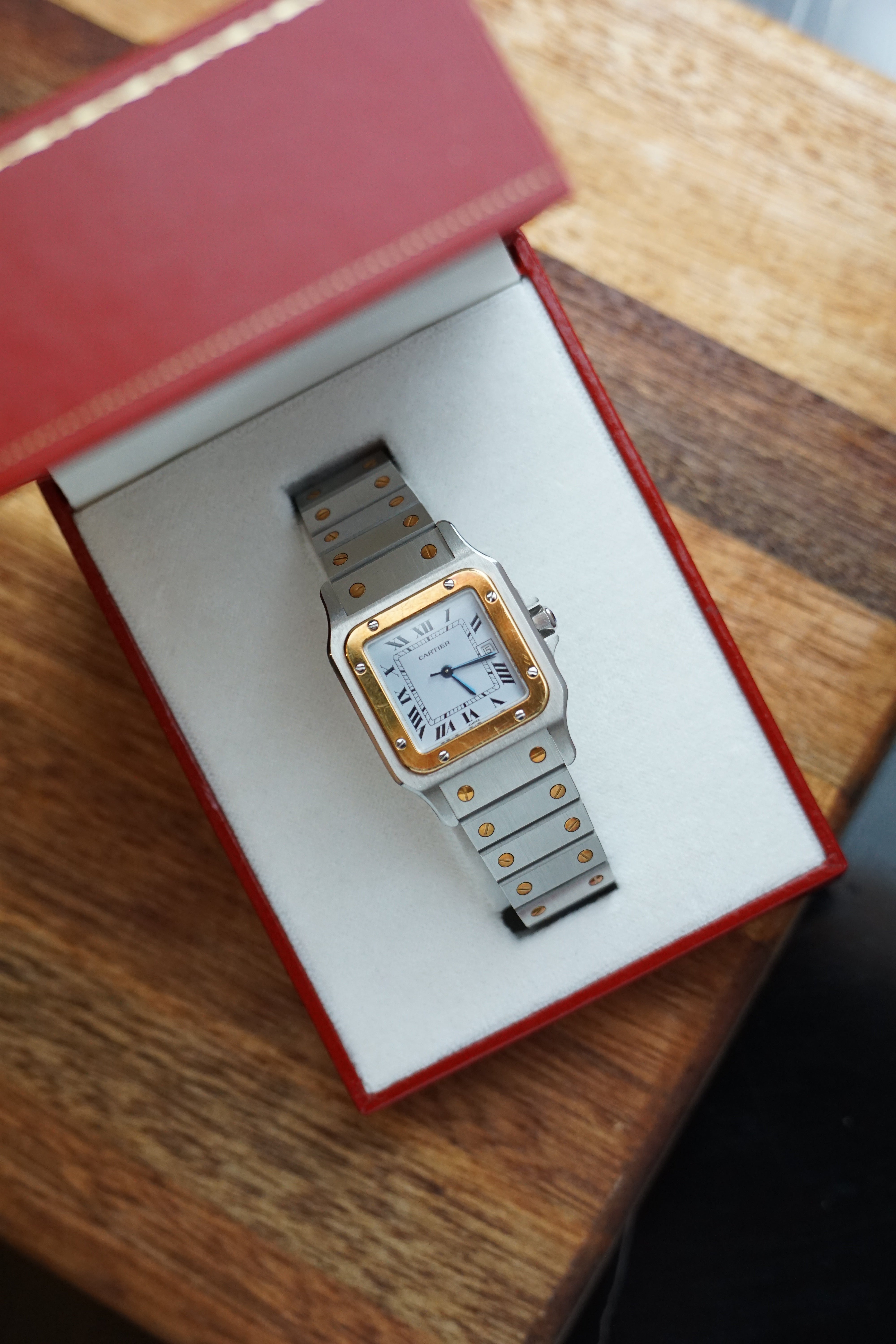 80s Cartier Santos Carree with original box – My First Vintage