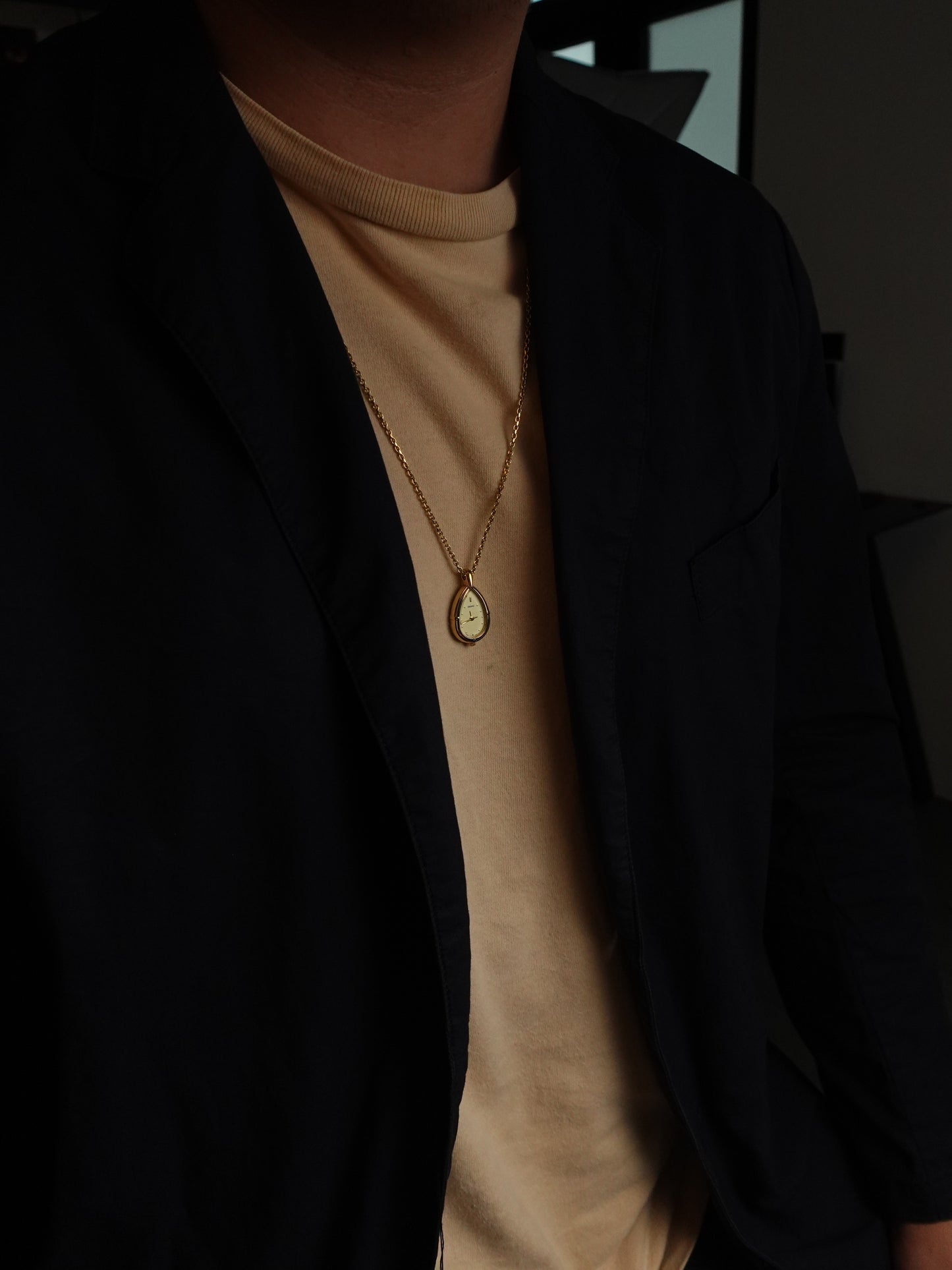 Seiko Pendent Necklace Watch "Teardrop" 1F21-5A10 Circa.1987 Quartz