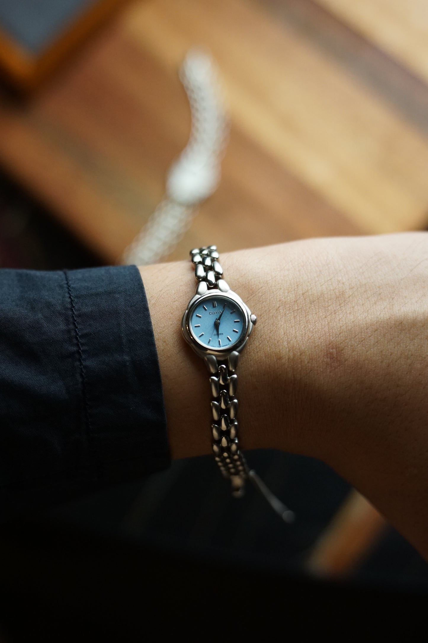 Citizen Cletia steel bracelet on skyblue dial