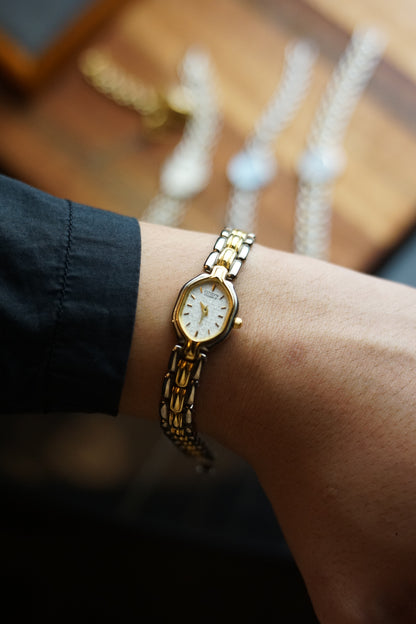 80s Citizen 2 tone bracelet with icyflake dial