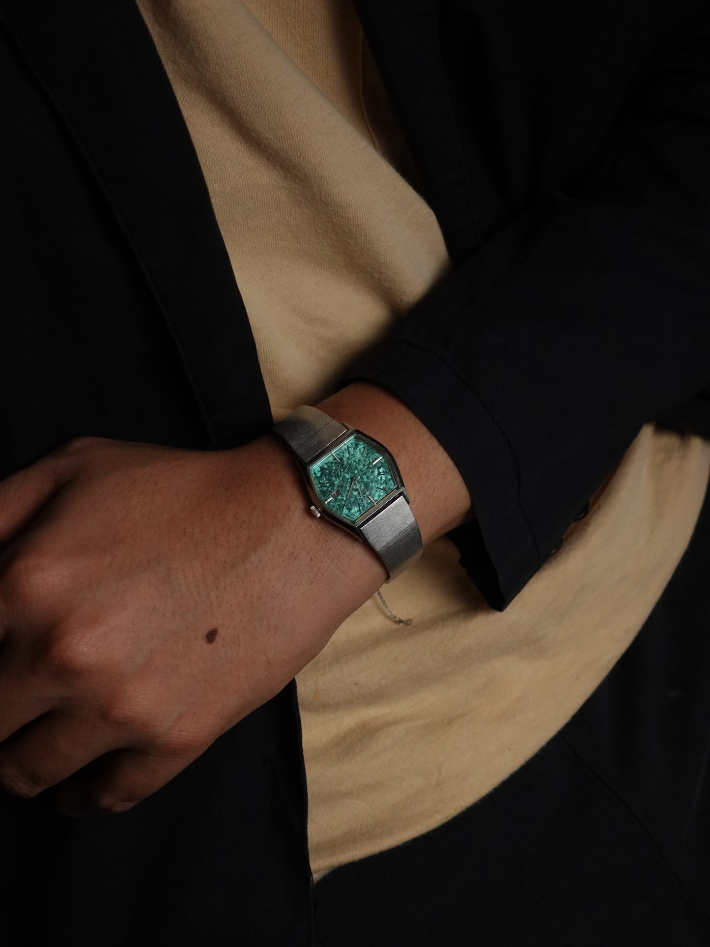 Seiko Delica Textured Emarald Green Manual winding 2415-7040