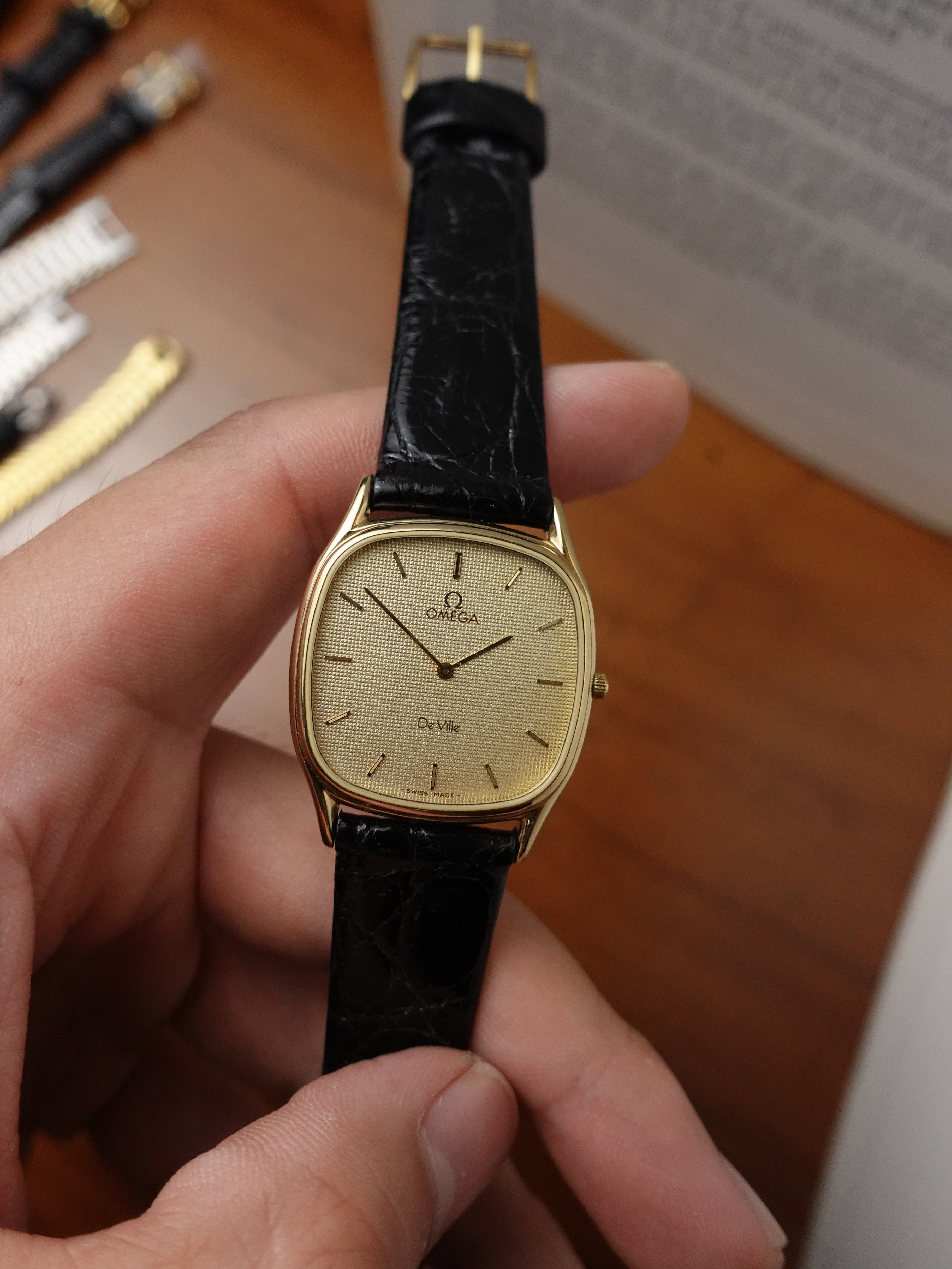 Omega De-ville Waffle Dial mens Quartz circa. 90s – My First Vintage