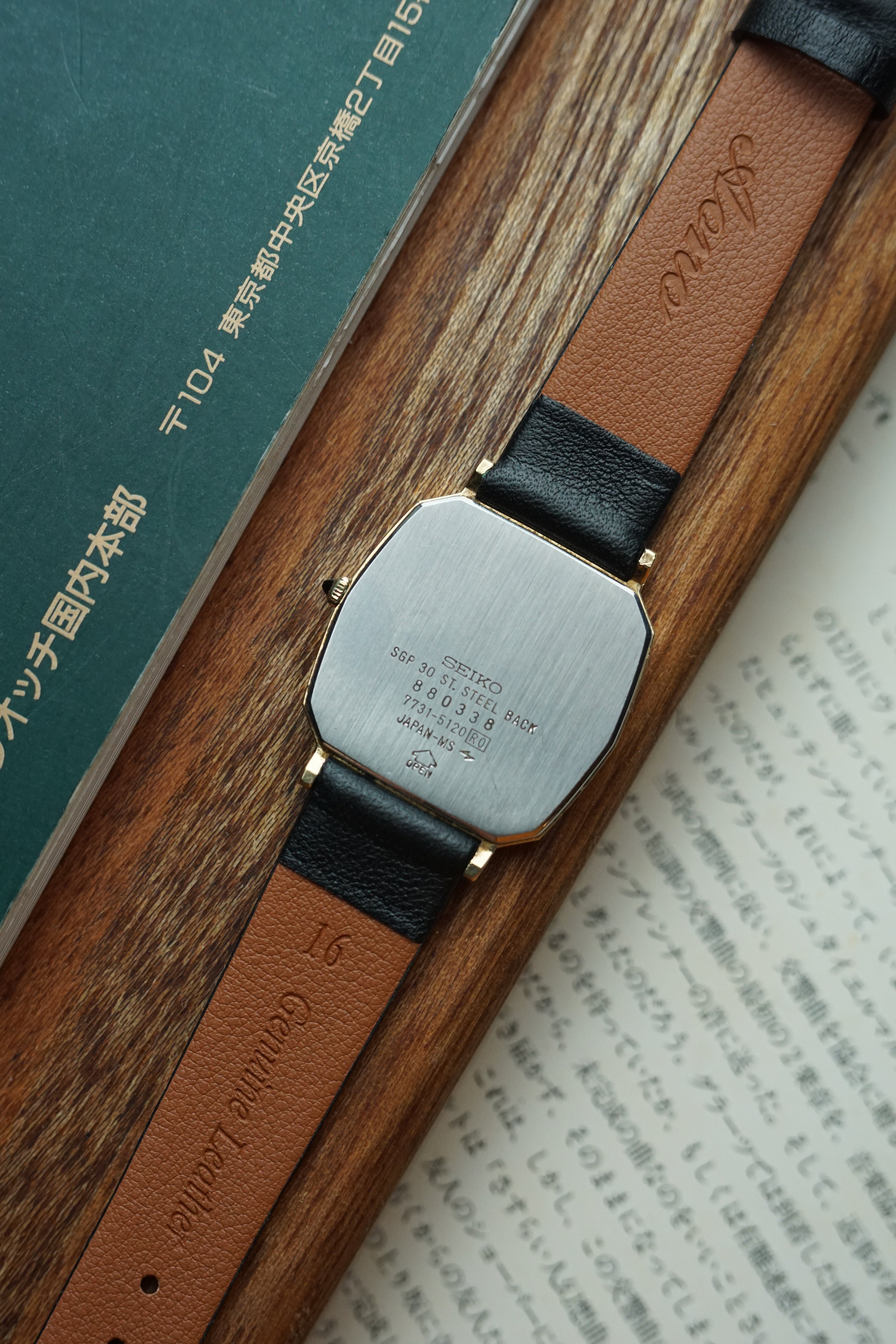 80s Vintage Seiko ヘキサゴン ブラック文字盤 サントス COLLECTIONS